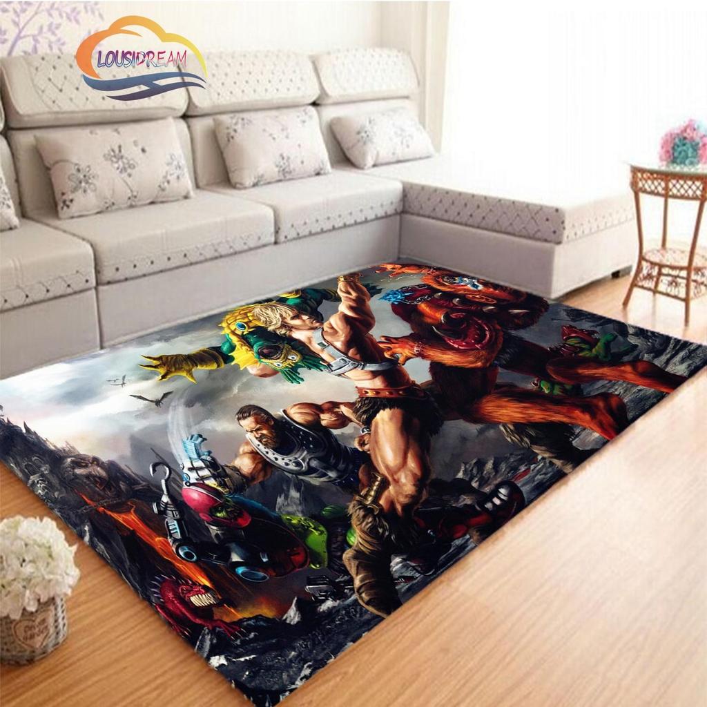 Alfombra de dibujos animados Masters of the Universe, alfombra con estampado 3D de He-Man, alfombra de felpa, alfombra antideslizante, alfombra suave para juegos, alfombra para área de cama, decoración de salón