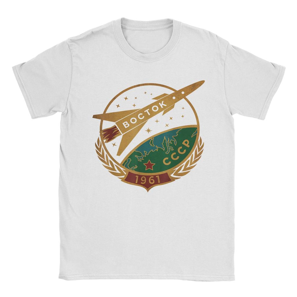 Vostok 1961 Gagarin USSR Russia Astronaut T Shirts Men's Cotton Casual T-Shirts Round Collar Boctok Tees Short Sleeve merch Gift