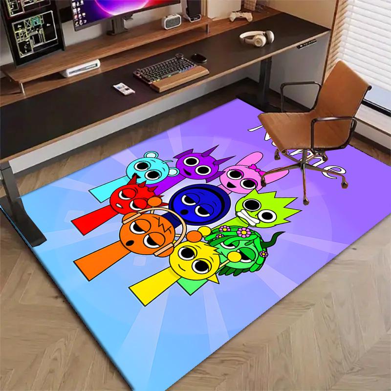 Custom SPRUNKI Mat Personalized Name, Polyester Washable Indoor Entryway Rug, Gift for Christmas, Easter, Thanksgiving Day