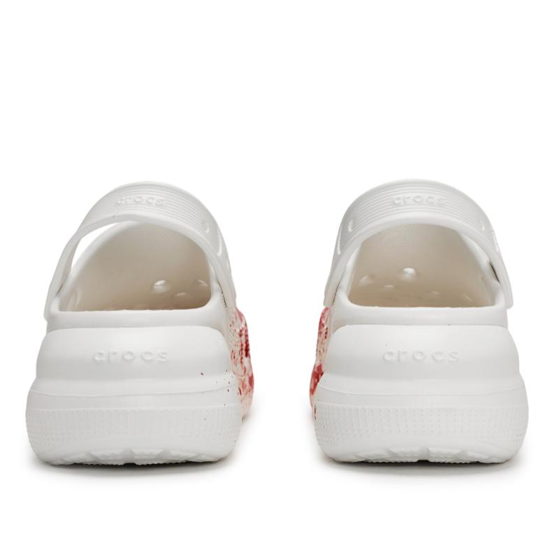 Crocs Crush Clog 811 Manufacture Investigation Scene Fluid Ink Splash Gift Box Hole Shoes Same for Unisex White Red