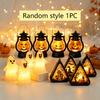 Halloween Pumpkin Lamp Ghost Face LED Lantern Halloween Décor Eerie Light for Indoor Horror Parties Home Ambiance Haunted House