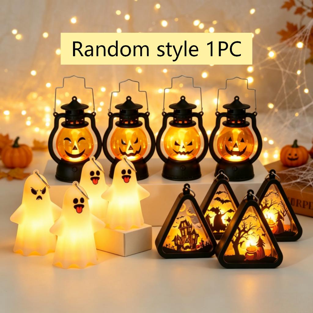 Halloween Pumpkin Lamp Ghost Face LED Lantern Halloween Décor Eerie Light for Indoor Horror Parties Home Ambiance Haunted House