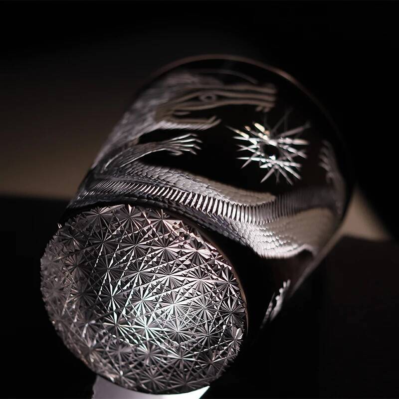 Chinese Dragon Hand Engraving Crystal Brandy Snifter Whiskey Glass Liquor Cup Top Luxury Gifts Loong Edo Kiriko Mug Wineglass