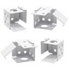 4Pcs Metal Blind Mounting Brackets in White 1 Inches Size for Installation and Stability