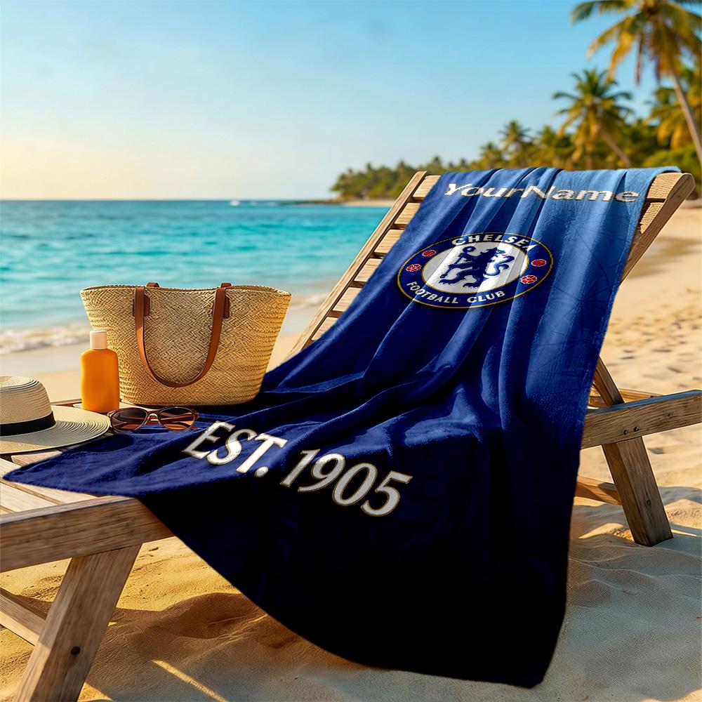 Chelsea Customizable Name Beach Towel High Absorbency & Quick-Dry Perfect for Traveling Yoga Camping and Swimming