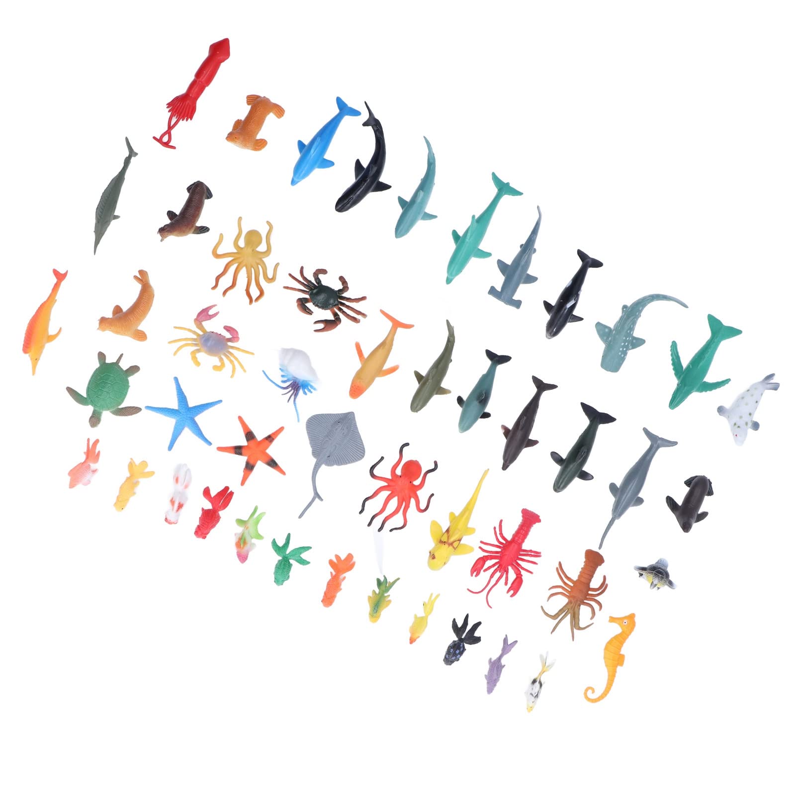 

50 Pieces Sea Animal Figures, Simulation Marine Animal Educational Toys