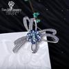 Elegant Crystal Bow Brooch for Women - European and American Style Accessories