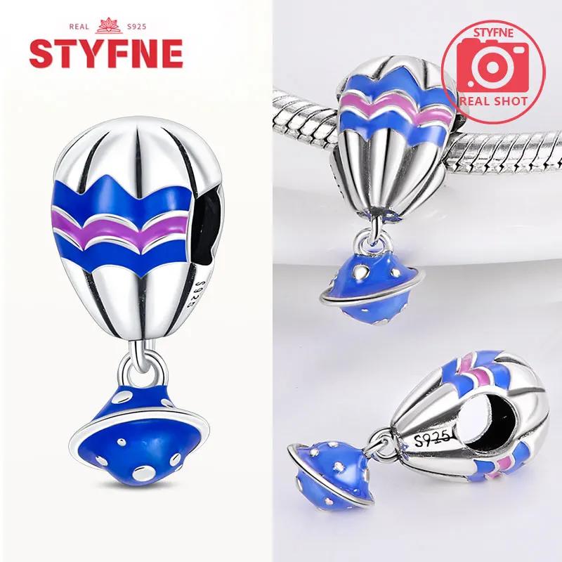 Charme Série Montgolfière en Cuivre Perles Colorées Convient aux Bracelets Originaux Pour Femmes Bijoux de Luxe DIY Cadeaux Assortiment Quotidien