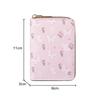 Portable Multi Slot Zipper Wallet Floral Bow Large Capacity Card Holder PU Leather Coin Purse Women