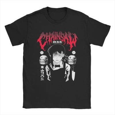 Chainsaw Man Anime Denji Fan Art T-shirts Homme Nouveauté Coton T-shirts Col Rond Manches Courtes T-shirts Uniques