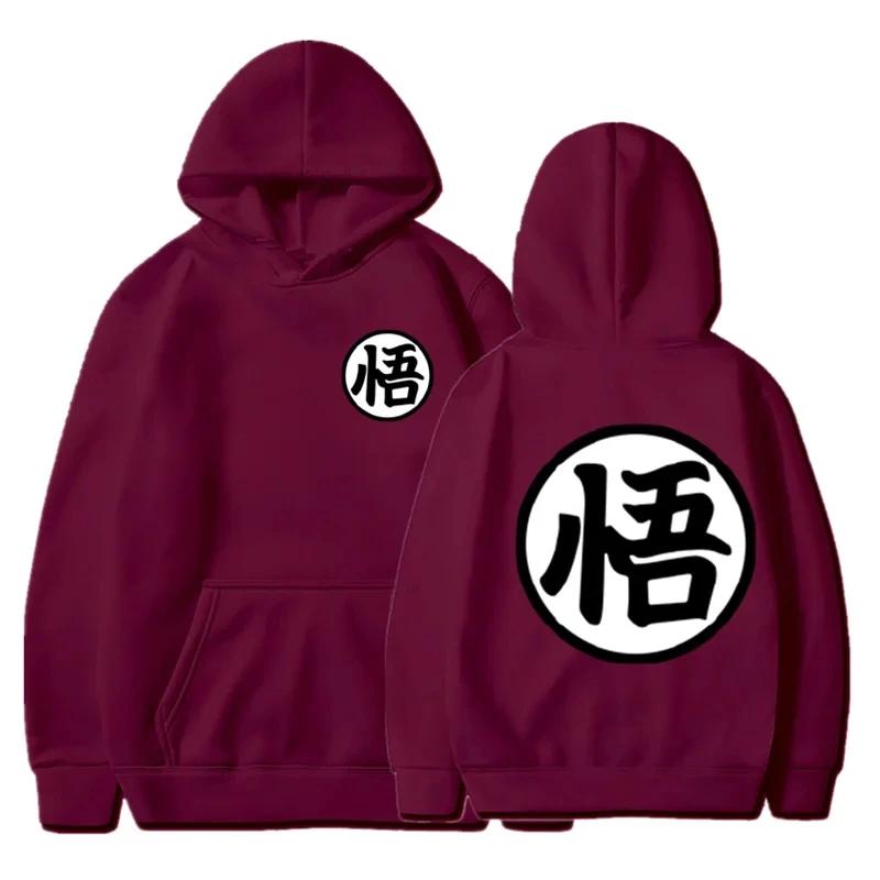Japanese Anime Cartoon Goku Print Hoodie Autumn Winter  Hoodie Unisex Sweatshirt Women Pullovers Casual Streetwear Sportswear