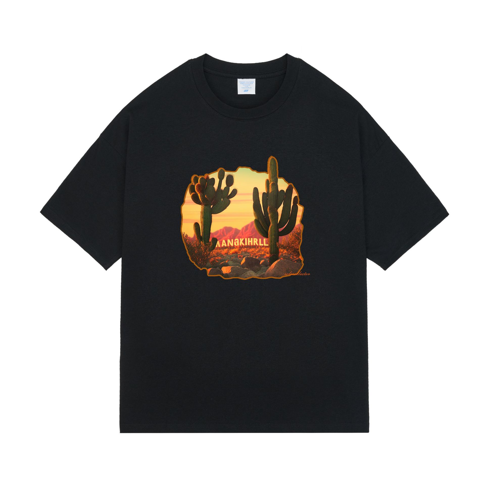 

Летняя новая нейтральная американская ретро-футболка с короткими рукавами для мужчин из чистого хлопка XXL чёрный