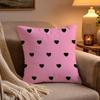 Love Print Pattern Pillow Case Soft Plush Cushion Cover Double Print and Invisible Zipper for Sofa Home Car Use