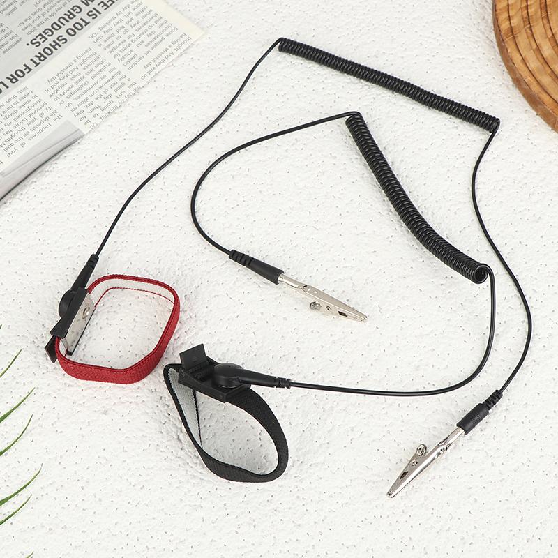 Anti Static Bracelet Electrostatic Wired Adjustable Esd Discharge Cable Wrist Band Strap Hand With Spare Wristband
