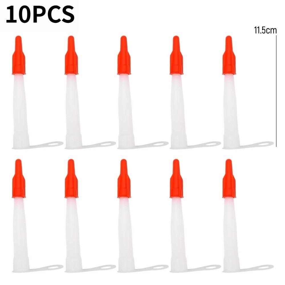 10/20Pcs Soft and Hard Caulking Nozzle Extension Plastic Tube with Cover Caulk Cap Caulk Saving Sealant Application