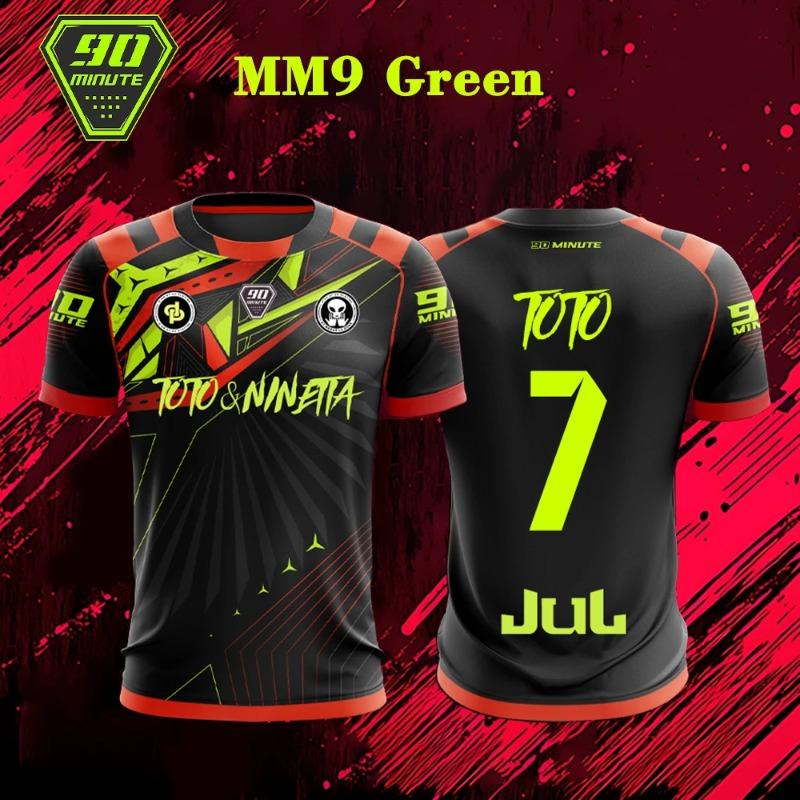 Serie 90 Minuti MM9 JUL Maglia da Calcio Uomo Estate Sport all'Aperto Maglia Asciugatura Rapida Allenamento Fitness T-shirt Girocollo 6XL