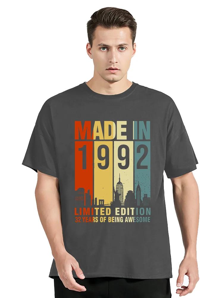 Made In 1992 Birthday Gift T-Shirt Anniversary Graphic Tee Tops Summer Casual Clothing Tshirt Fashion Oversized T Shirt