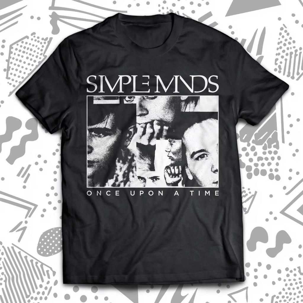 Vtg Simple Minds Band Once Upon A Time Baumwolle Schwarz Alle Größen T-Shirt MM103