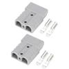 2 Stück Für Anderson Steckverbinder Stecker Mit Staubschutz 50A 600V Batterie Schnellverbindung Stromverbinder Klemme Elektrowerkzeug Zubehör