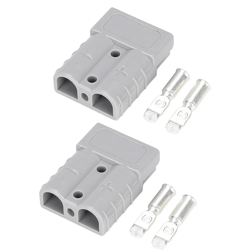 2 Stück Für Anderson Steckverbinder Stecker Mit Staubschutz 50A 600V Batterie Schnellverbindung Stromverbinder Klemme Elektrowerkzeug Zubehör