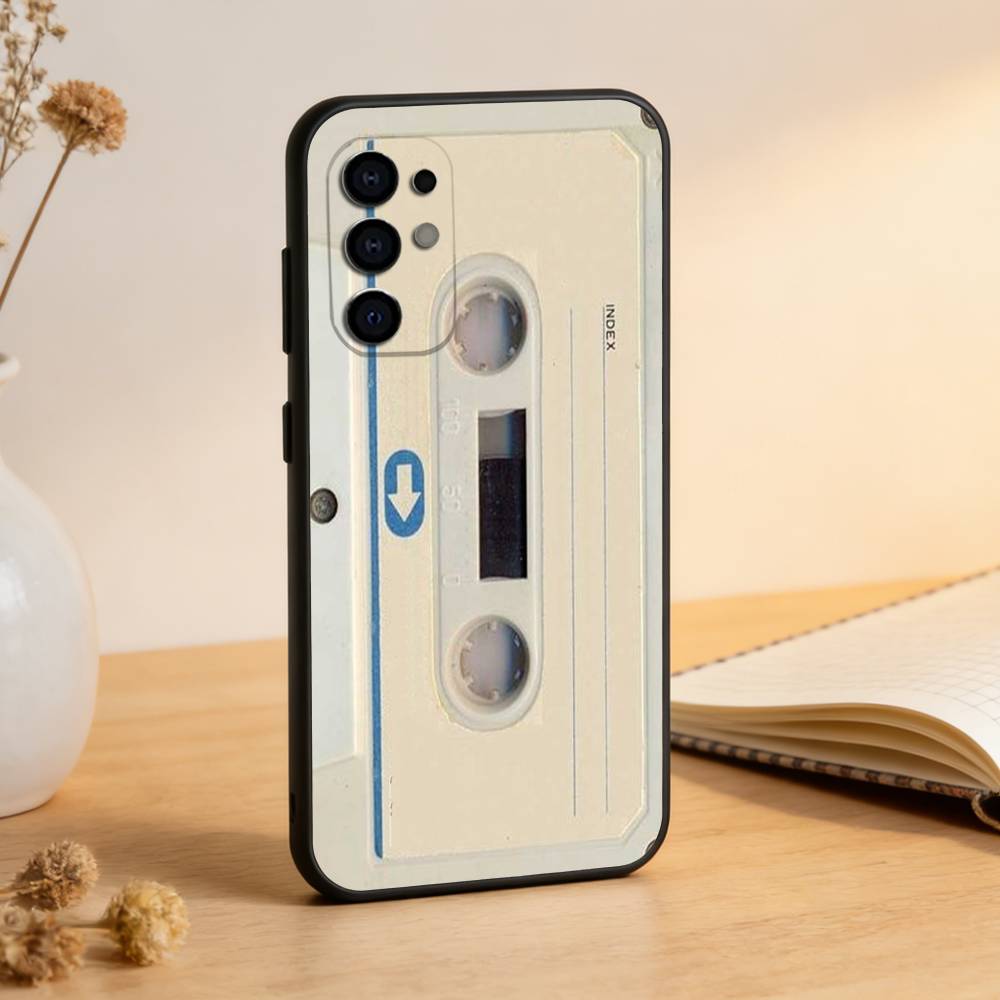 Cassette Tape Retro Style Phone Case Black Silicone Soft For Samsung S25,S24,S21,S22,S23,S30,Ultra,S20,Plus,Fe,Lite