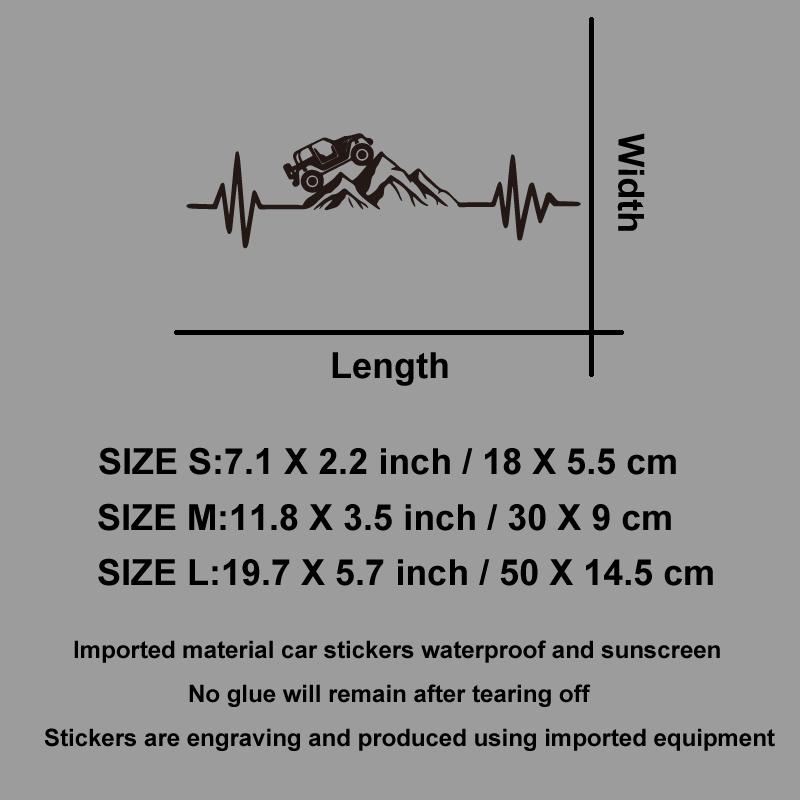 Heartbeat Cross-Country Mountain Bike creative&funny stickers for cartoon fans&lover,high quality for car trucks motorcycles