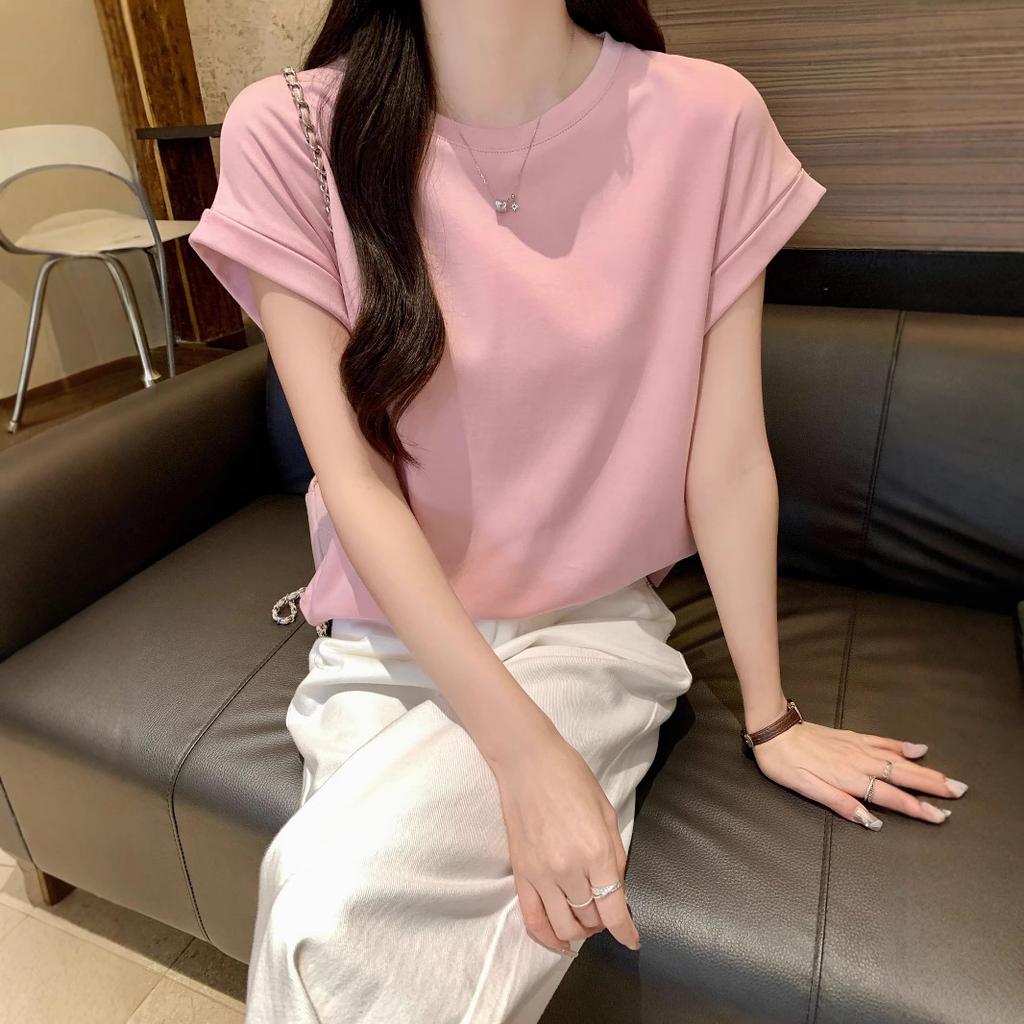 Camiseta de manga corta para mujer Delante de los hombros y Camiseta de manga corta para mujer En verano Diseño Nicho Camiseta para Chaleco Top de manga mariposa