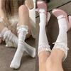 Female Spring and Autumn Everything Lovely Bow Lace Lace Calf Pile Pile Socks