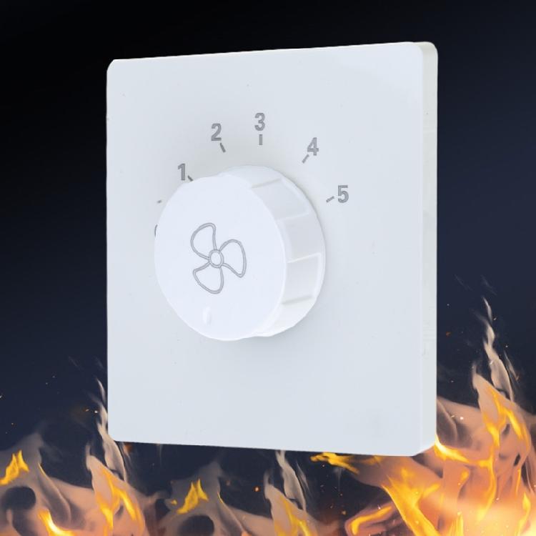 Type 86 Ceiling Fan Speed Adjuster Concealed Speed Controller 5-gear Adjust Easy to Use Wall Control for Office Home