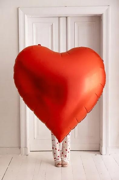 Foil Balloon Red Heart Giant Valentine' Day Birthday Wedding 136x129cm
