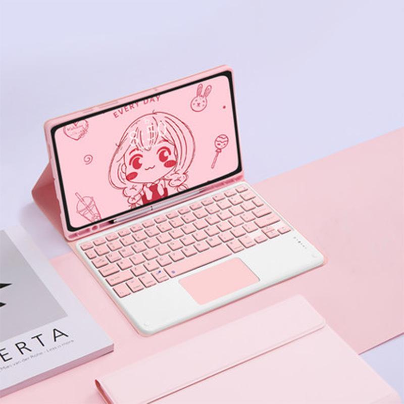 Samsung Tab A11 Touch Backlit A9 Bluetooth Keyboard Protective Case with Pen Slot - X133/X135