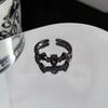 Dark Personality Retro Zircon Cross Bat Open Ring Niche Hip Hop Street Trendy Cool Ring Girl