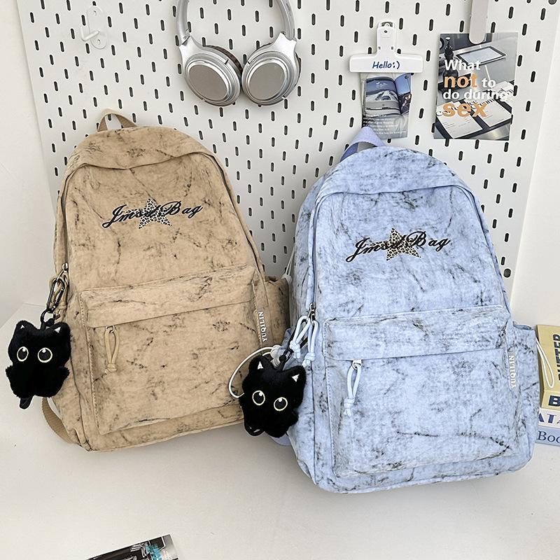 Zaino graffiti versione coreana zaino scuola superiore studente universitario zaino grande capacità zaino maschile e femminile coppie stampa tie-dye zaino moda