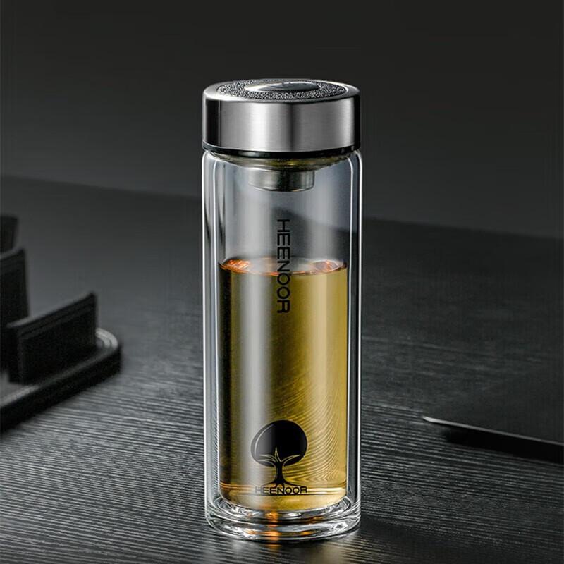 Xino XN-6605 Double Wall Heat-Resistant Glass Tea Tumbler