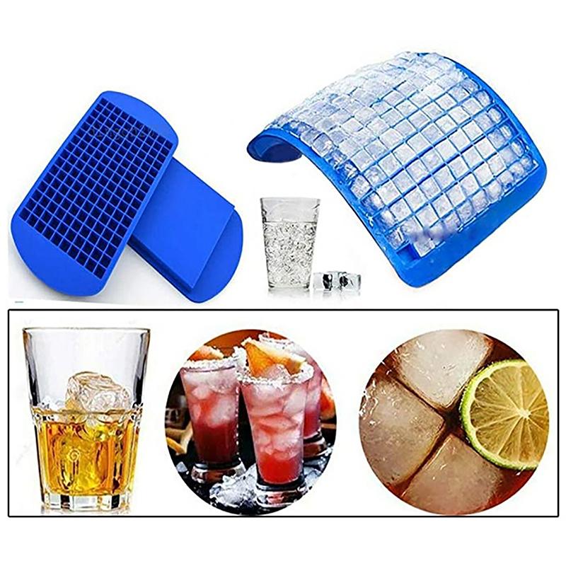 Silicone Mini Ice Cube Trays Small Ice Cube Molds Silicone Ice Cube Maker Foldable Ice Cube Tray Kitchen Popsicle Mold