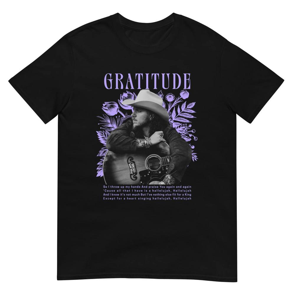 Gratitude Cowboy Guitarist Lyric T-shirt