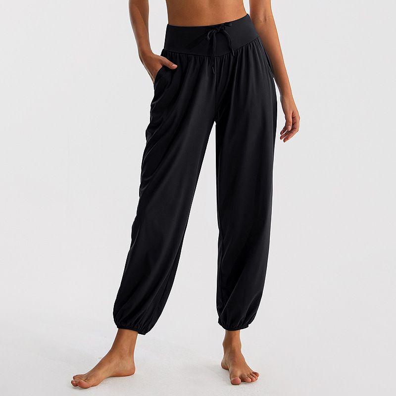 Lu Same Style Yoga Pants Women's Casual Loose Quick-Drying Breathable Cool Light Sports Pants Dance Fitness Ankle-Tied Sweatpants
