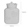Mini Hot Water Bottle Bag Warm Hand Feet Warmer Water Injection Bag for Home OfficeGray