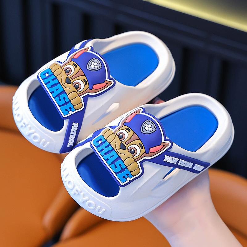 Paw Patrol Summer Children's Sandals Boys and Girls Non-Slip Soft Sole Toddler Anti-Collision Closed-Toe Cute Baby Slippers