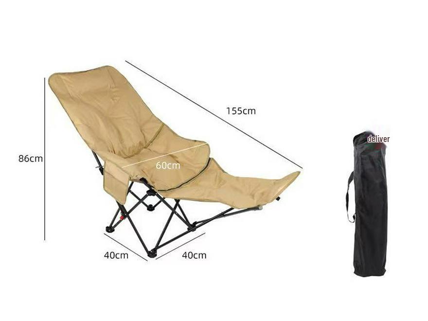 Adjustable Padded Moon Chair: Office & Camping Recliner for Sitting or Sleeping
