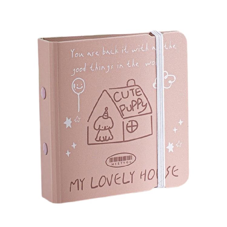 

Книга-колекція фотографій на 40 кишень Органайзер для карток 3 дюйми Палітурка на 3 кільця PP Портативний фотоальбом для колекціонерів рожевий