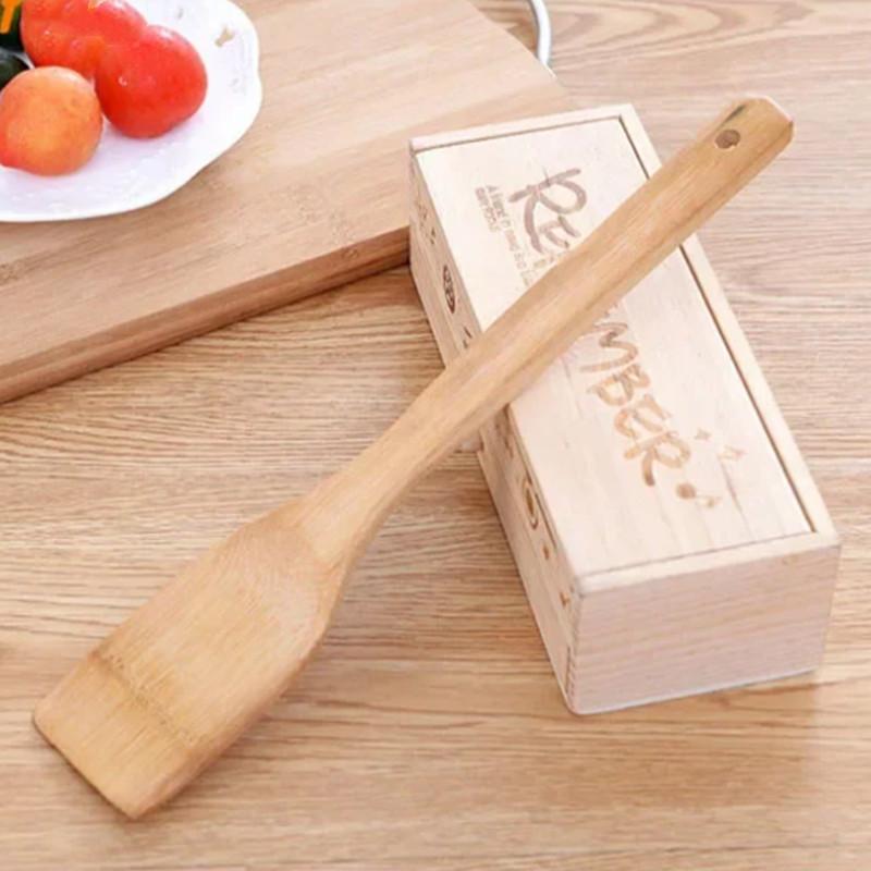 

Натуральное здоровье Бамбуковое дерево Кухня Лопатка с прорезями Ложка Подставка для перемешивания Кухонная утварь Обеденная еда Вок Лопатки Лопатки