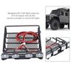 Middle Size Roof Rack Luggage With LED Lights Quadrate for SCX10 110 RC Car (4 White)