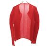 Me ISSEY MIYAKE 90er Jahre Alt Langarm Plissierte Strickjacke Rot Damen Gebraucht