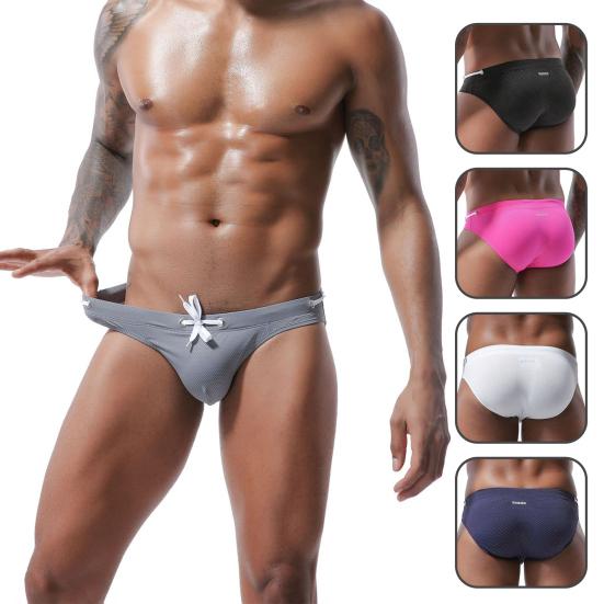 

Уютные мужчины G-strings Bow Стильный Стрейч Люверс Купальники Трусы