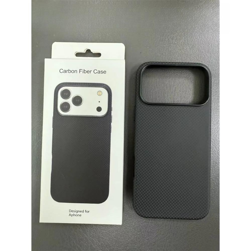 Offizielle Kevlar-Kohlefaser-Textur-Hülle mit Box für IPhone17 Pro Max 17 Pro 17 Air 17 für Magsafe Wireless Charging Cover