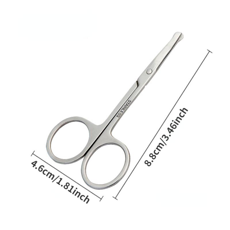 Professional Stainless Steel Scissors for Eyebrows, Nose Hair, and Sewing