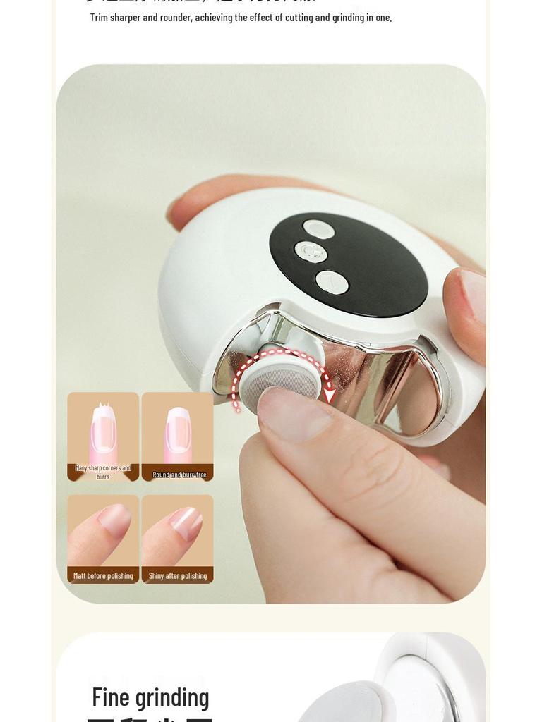 Przenośne Elektryczne Obcinaczki do Paznokci z Funkcją Zapobiegającą Przycięciu i Szlifierką dla Dzieci i Dorosłych