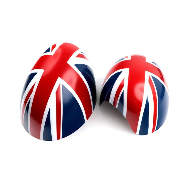 For Mini Cooper One S JCW F54 F55 F56 F57 F60 Before July  The Black Flag Car Outside Rear View Mirror Covers Stickers