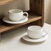 Premium Coffee Cup Simple Pure White Cup And Saucer Set Ceramic Mug Afternoon Tea Cup Household Tea Cup